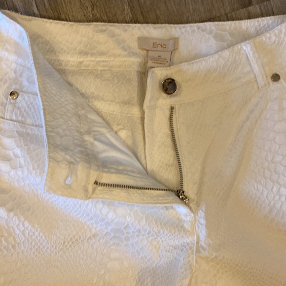 Eric White Lizard Print 5 Pocket Jeans - Picture 2 of 7